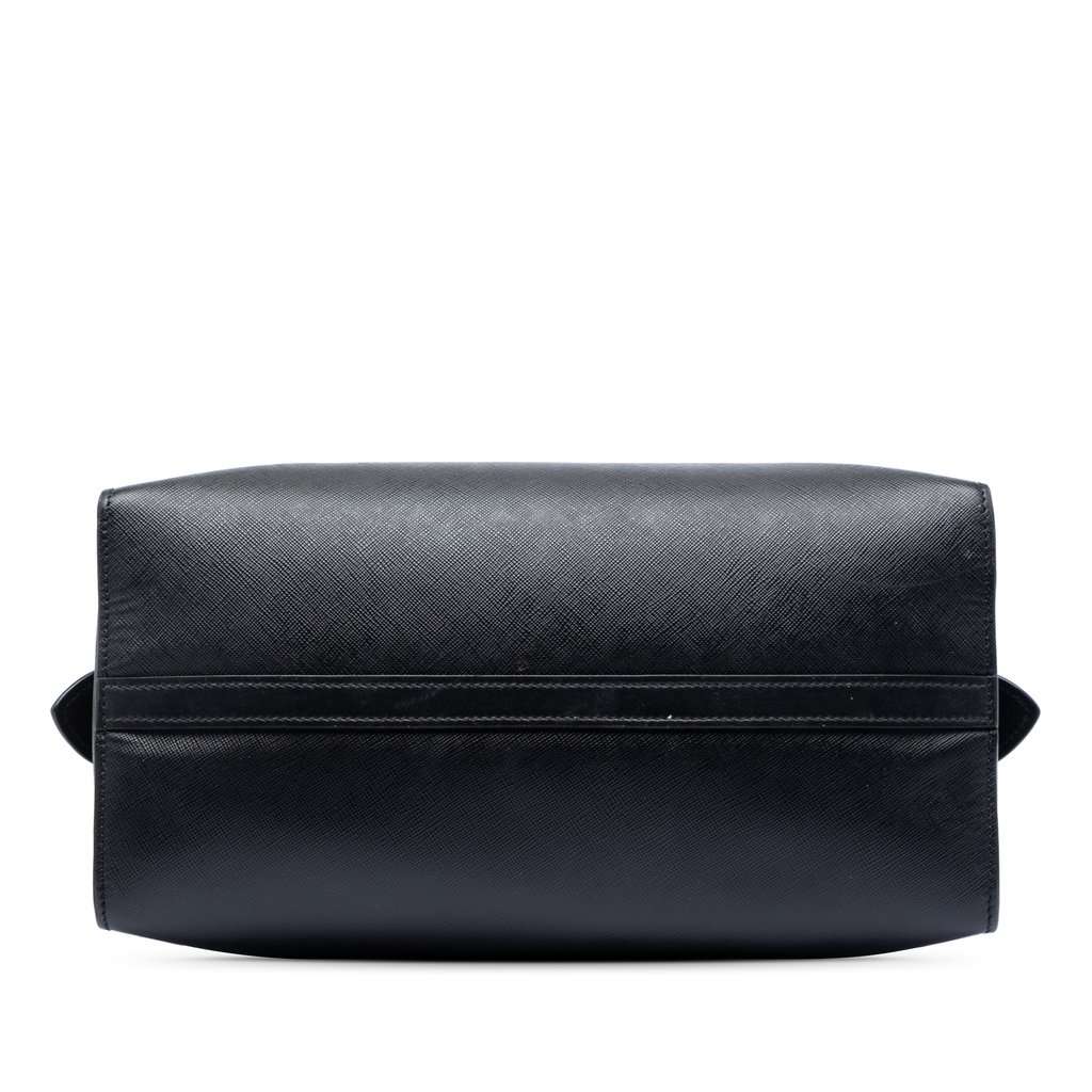 Prada Saffiano and City Calf Esplanade Satchel Black Leather Very good condition - Inside View