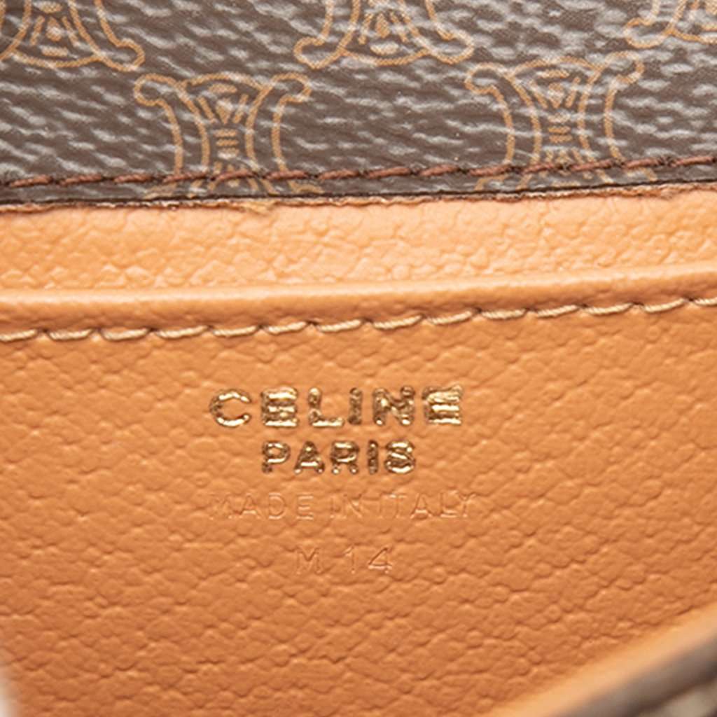 Celine Mini Macadam Coated Canvas Top Handle Bag Brown Very good - Box View