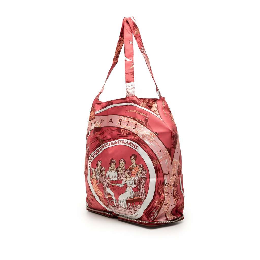 Hermès Jeu des Omnibus et Dames Blanches Silky Pop Tote Red Very good - Back View