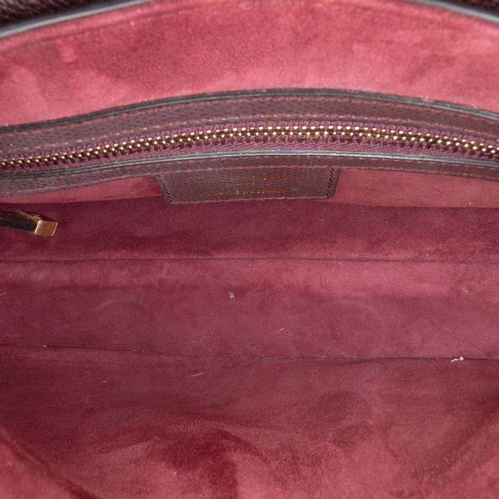 Dior Mini Grained Calfskin Saddle Bag Brown Leather Very good condition - Model View