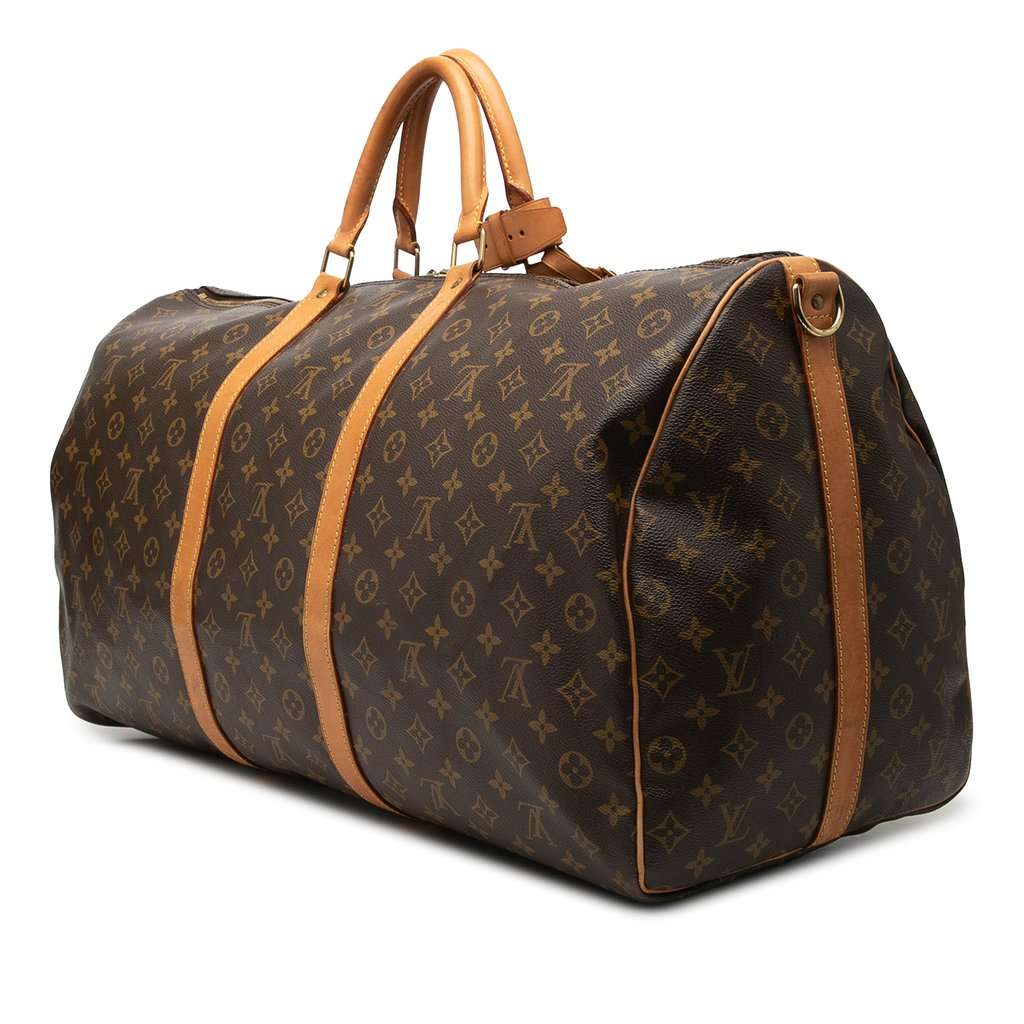 Louis Vuitton Monogram Keepall Bandouliere 60 Brown Very good - Back View