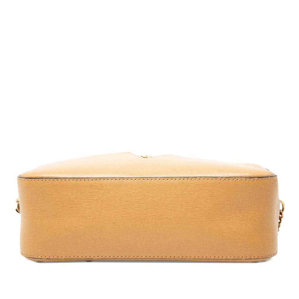Versace Small Calfskin Virtus V Camera Bag Brown Leather Very good - Inside View
