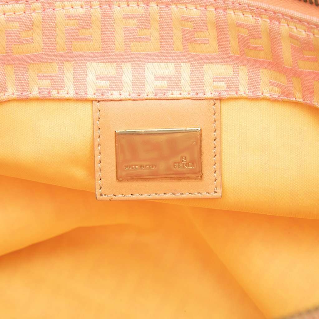 Fendi Small Zucchino Canvas Tote Pink Very good condition - Box View