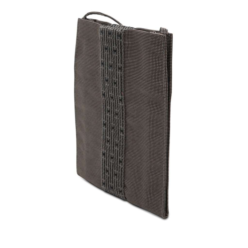 Hermès Canvas Herline Pochette Black Very good - Back View