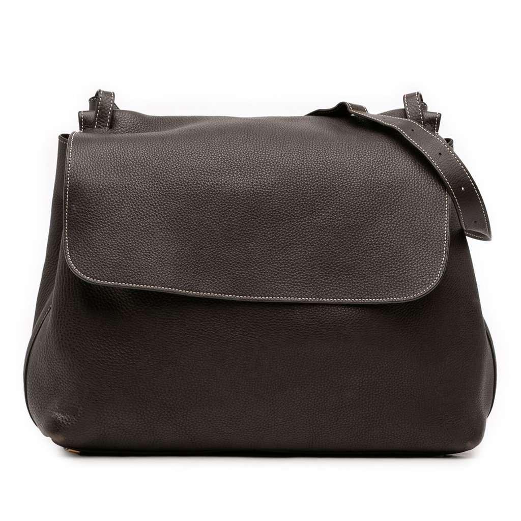 The Row Leather Shoulder Bag Brown Leather Very good condition - Front View