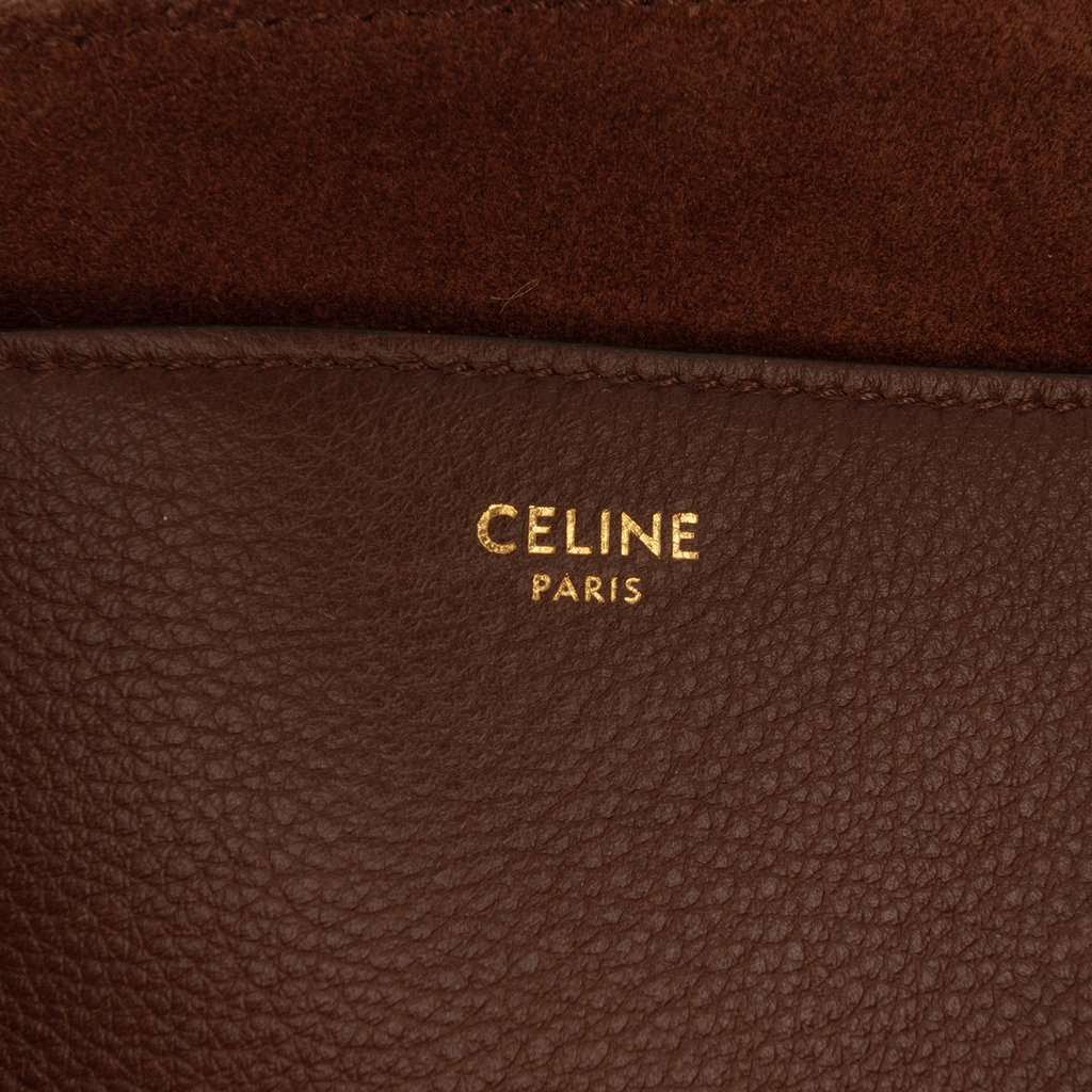Celine Medium Leather Anita Tote Brown Leather Very good condition - Box View