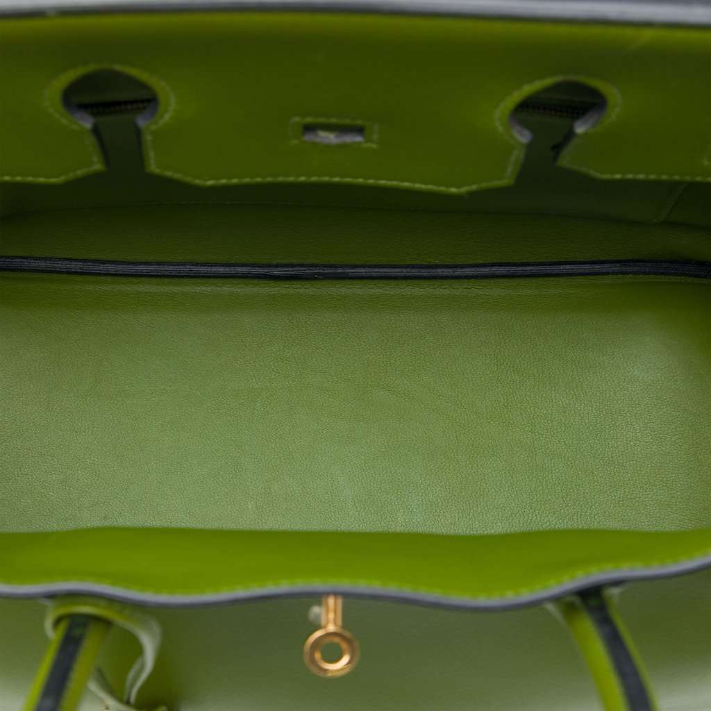 Hermès Swift Birkin Retourne 35 Green Leather Very good condition - Model View