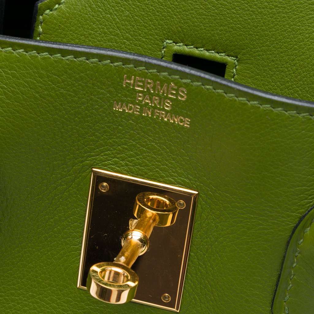Hermès Swift Birkin Retourne 35 Green Leather Very good condition - Box View