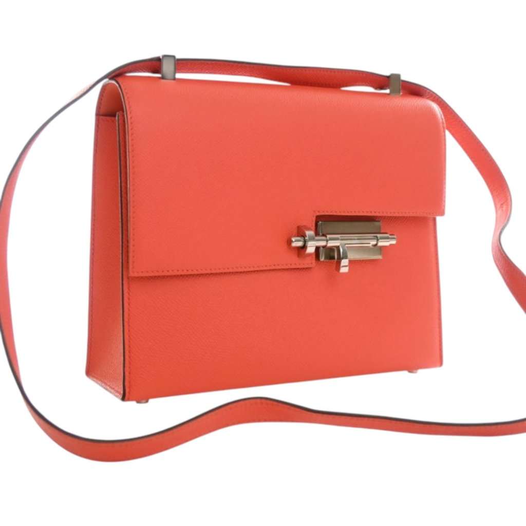 Hermès Epsom Verrou 23 Orange Leather Very good - Back View