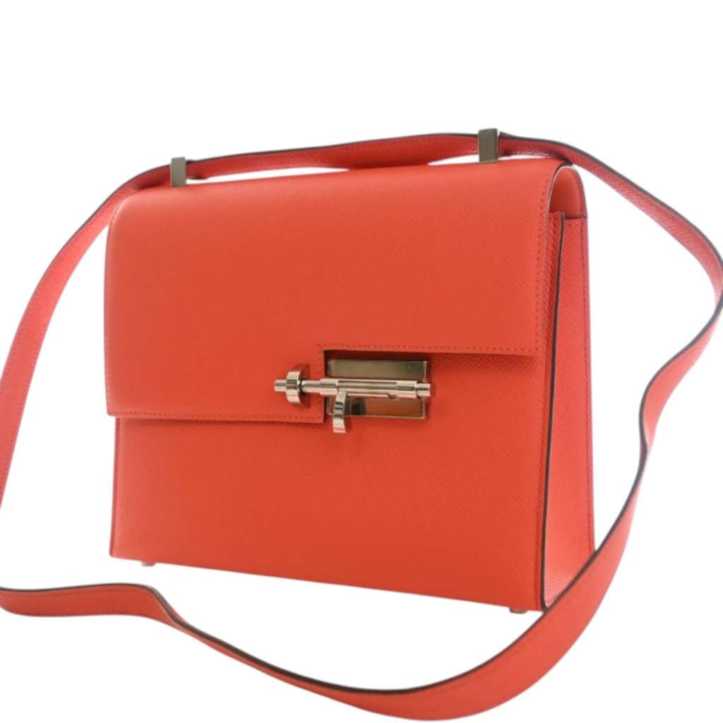 Hermès Epsom Verrou 23 Orange Leather Very good - Inside View