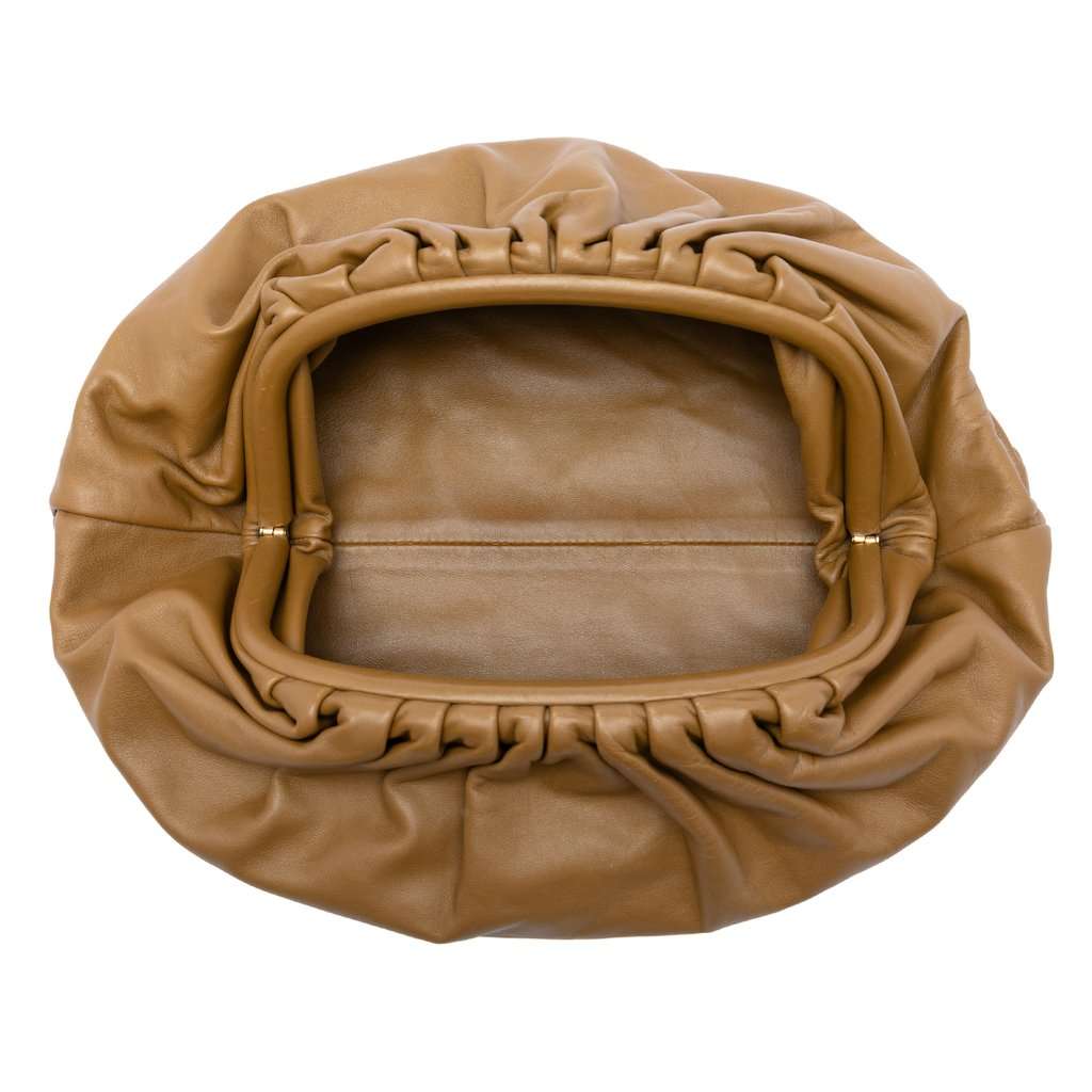 Bottega Veneta Lambskin The Pouch Brown Leather Very good condition - Model View