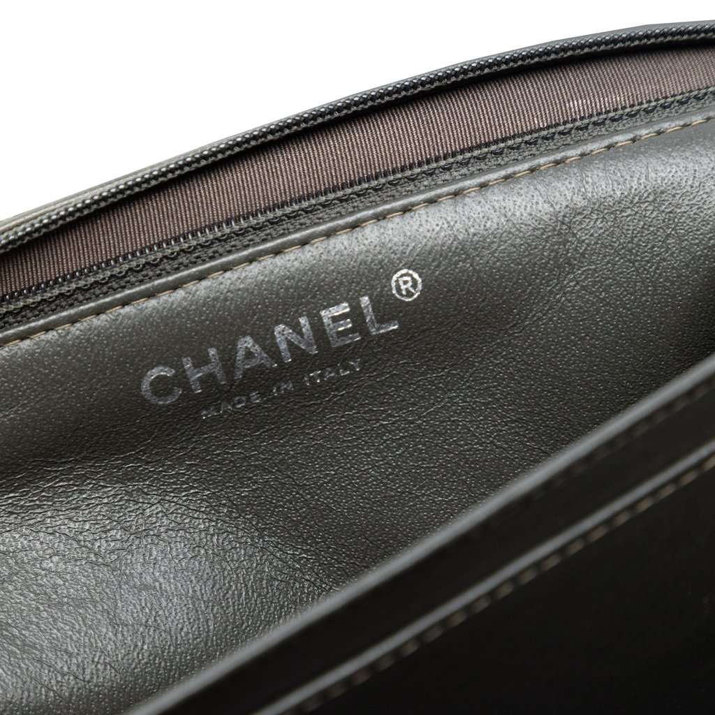 Chanel Quilted Lambskin Boy Accordion Flap Brown Leather Very good condition - Box View