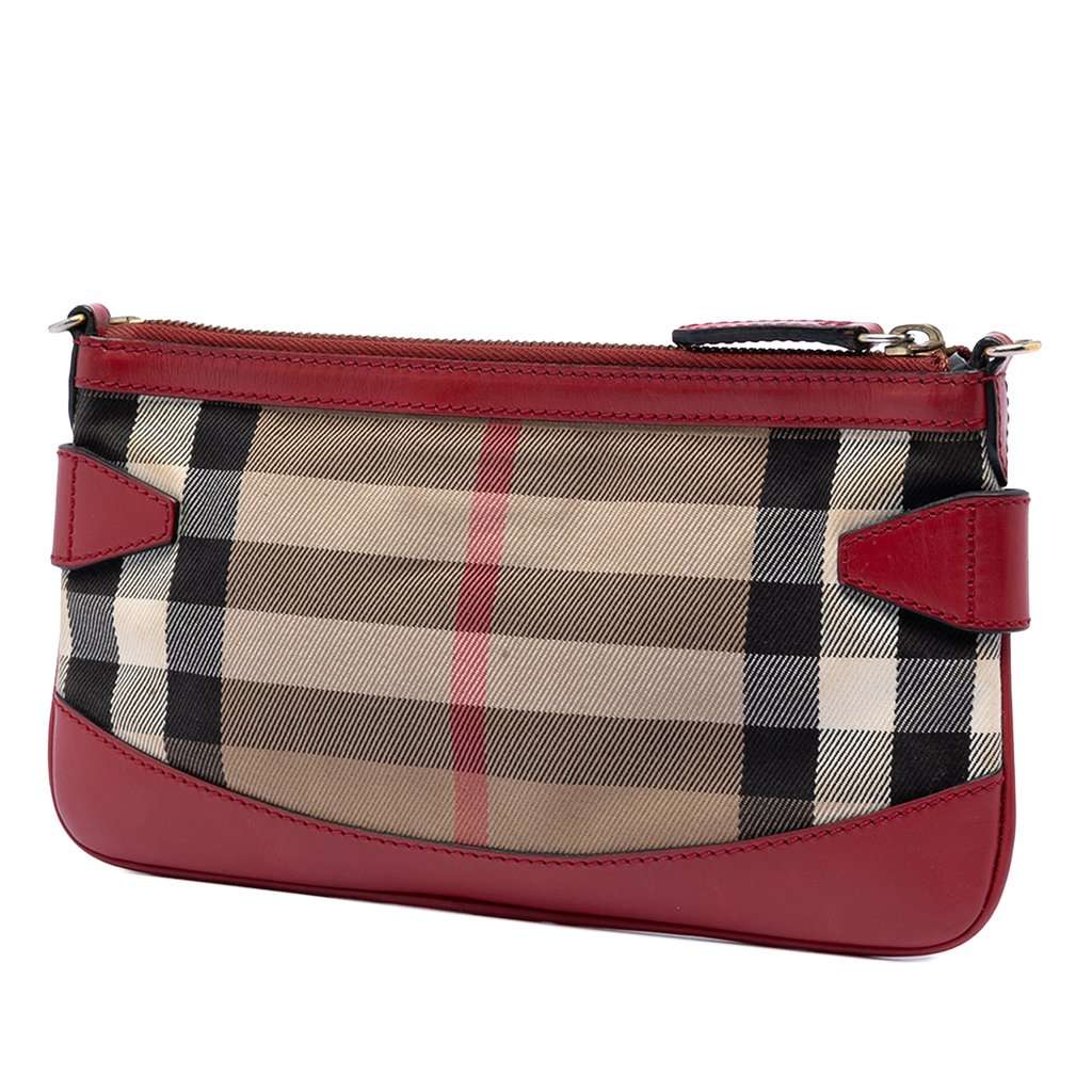Burberry House Check Canvas Bridle Langford Crossbody Beige Very good condition - Back View