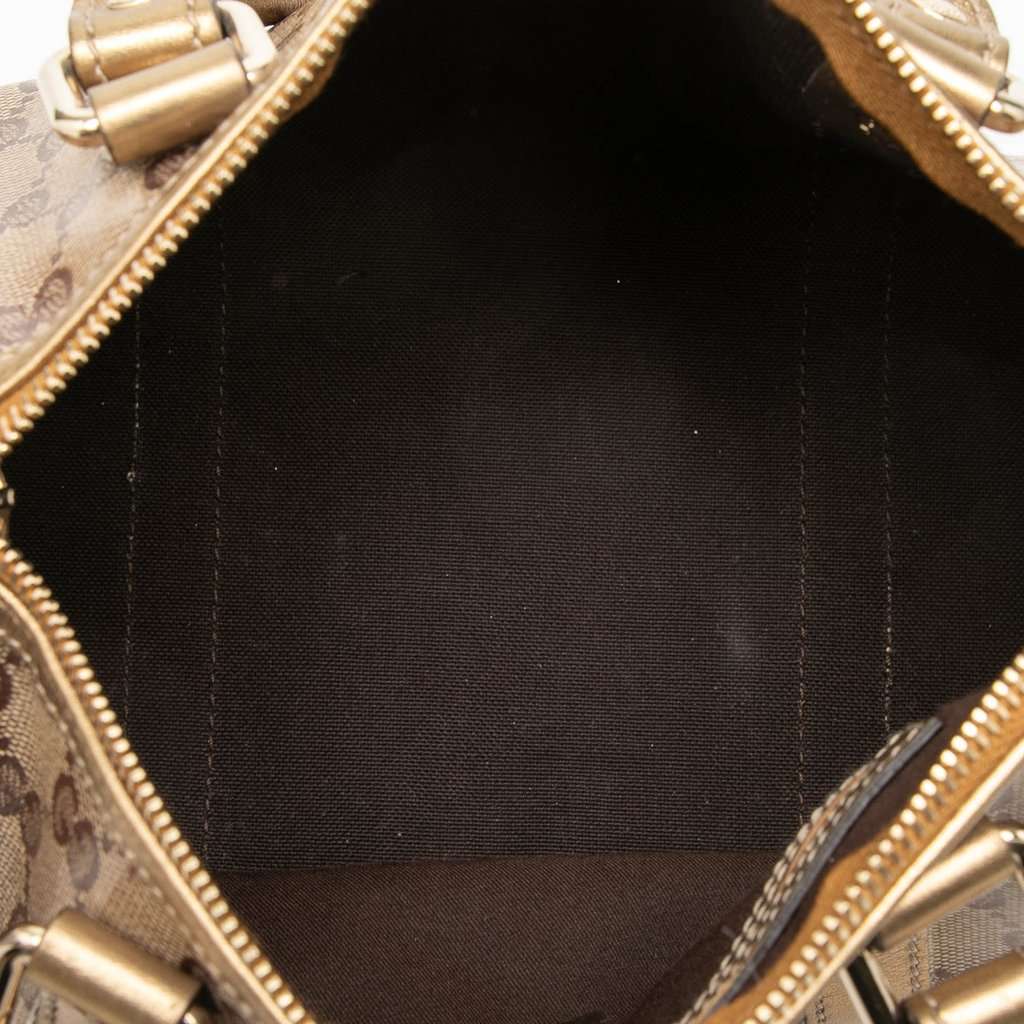 Gucci Small GG Crystal Joy Boston Bag Beige Very good - Model View