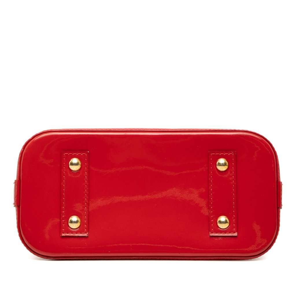 Louis Vuitton Monogram Vernis Alma BB Red Leather Good - Inside View