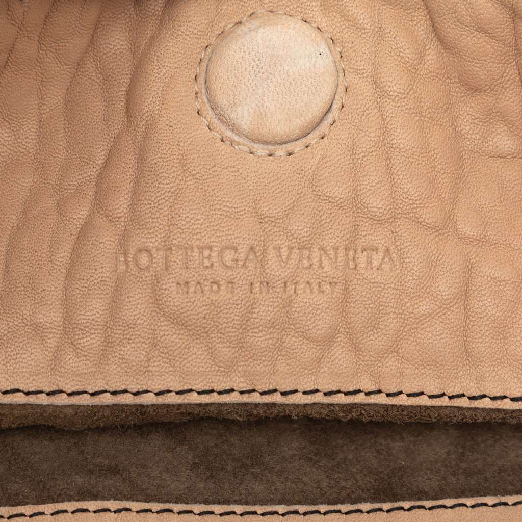 Bottega Veneta Textured Leather Whipstitch Duo Shoulder Bag Beige Leather Very good - Box View