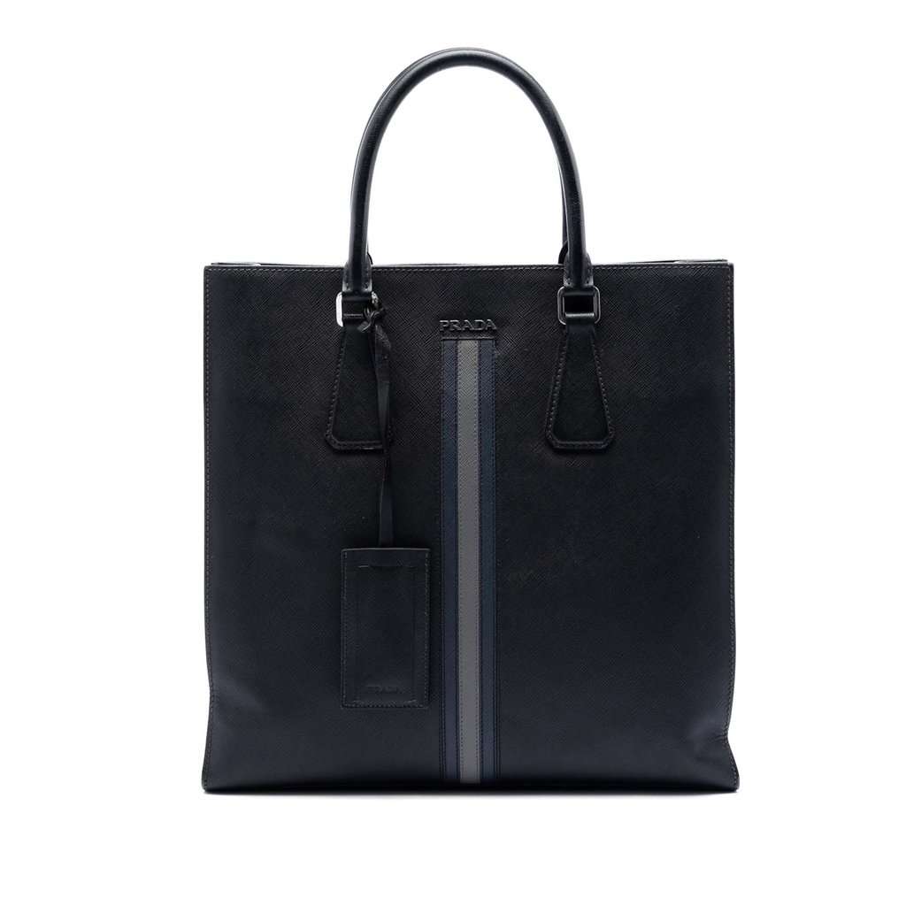 Prada Saffiano Lux Tote Black Leather Very good condition - Front View
