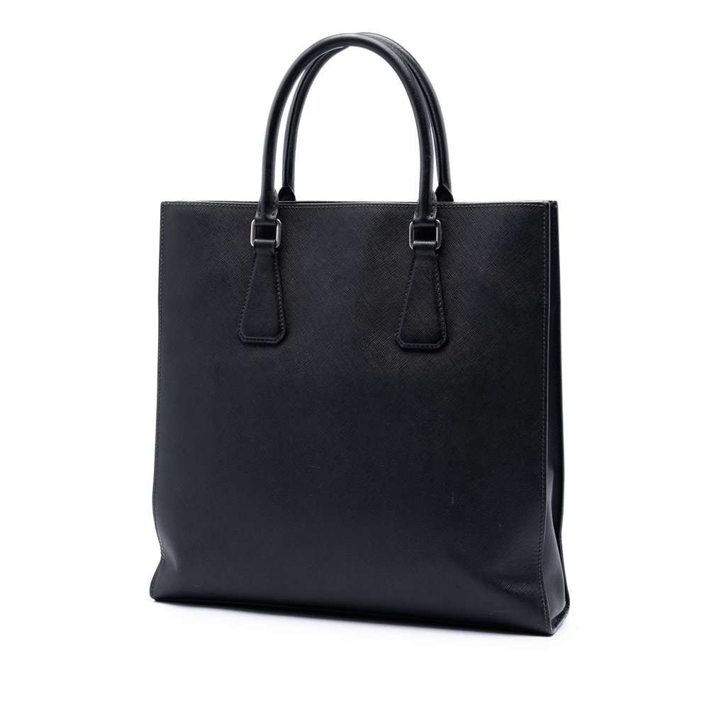 Prada Saffiano Lux Tote Black Leather Very good condition - Back View