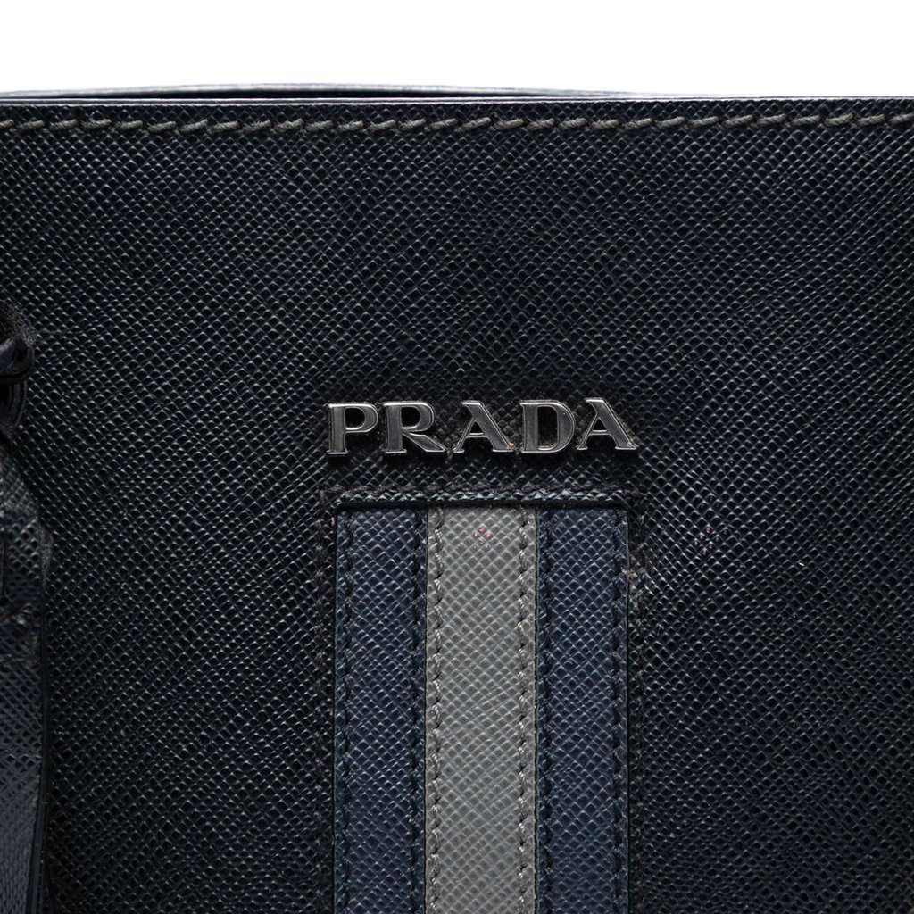 Prada Saffiano Lux Tote Black Leather Very good condition - Box View