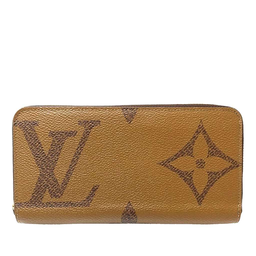 Louis Vuitton Monogram Giant Reverse Zippy Long Wallet Brown Very good - Front View