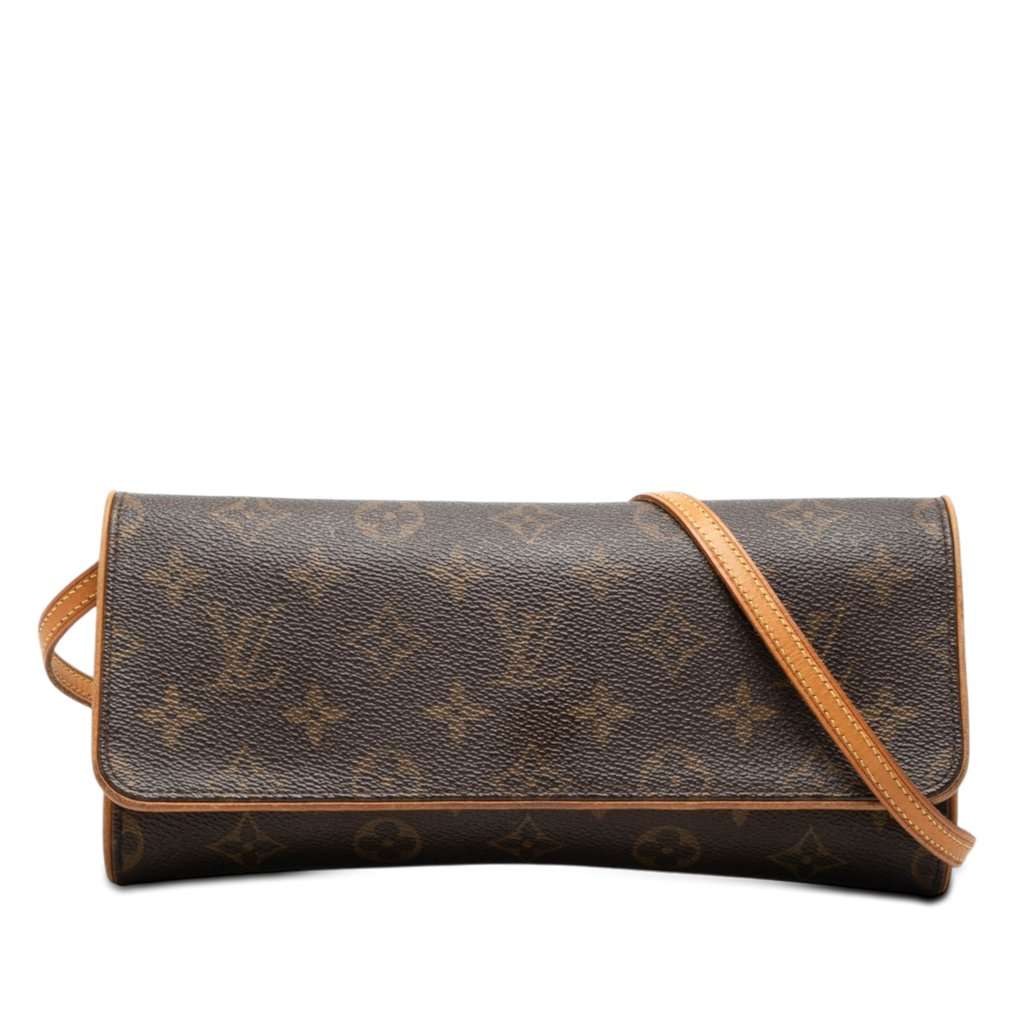Louis Vuitton Monogram Pochette Twin GM Brown Very good condition - Front View