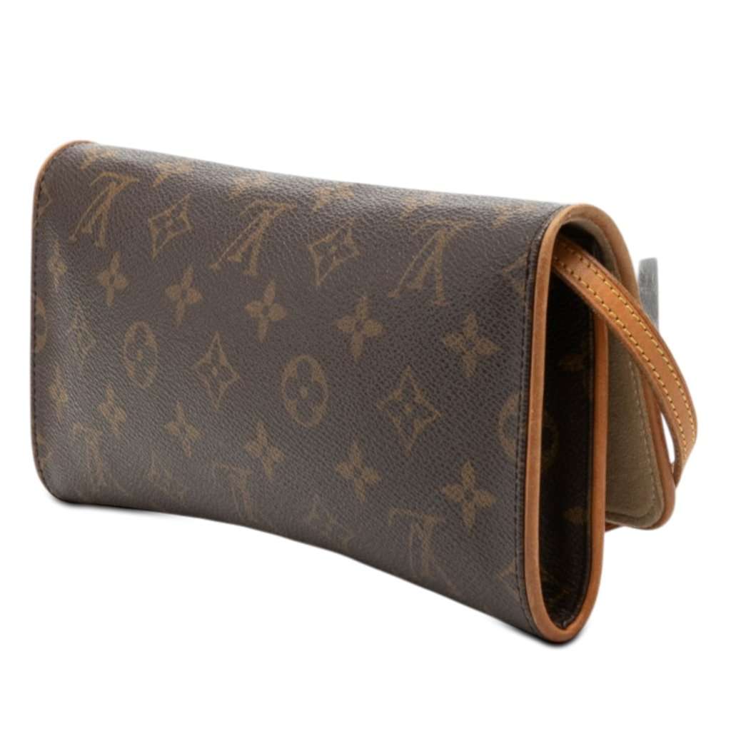 Louis Vuitton Monogram Pochette Twin GM Brown Very good condition - Back View