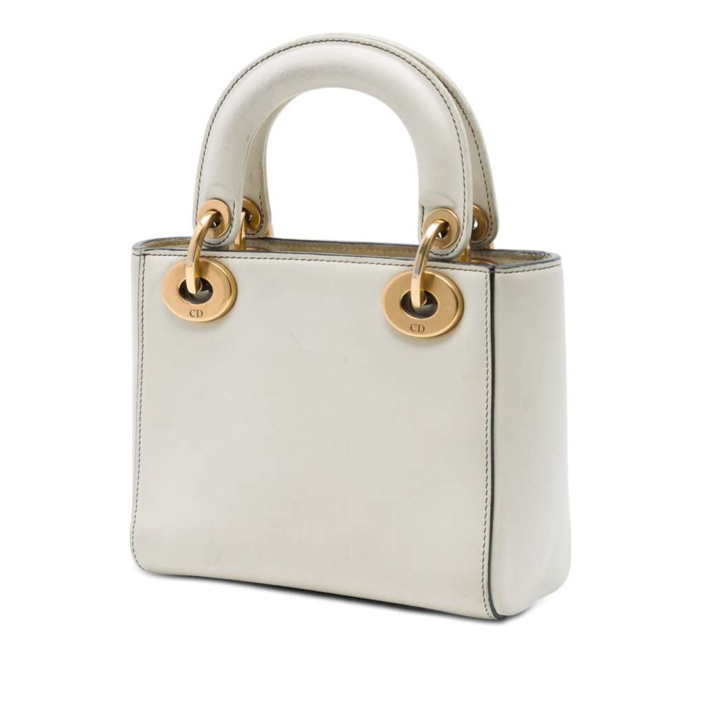 Dior Limited Edition Niki De Saint Phalle Mini Calfskin Dragon Lady Dior White Leather Very good condition - Back View