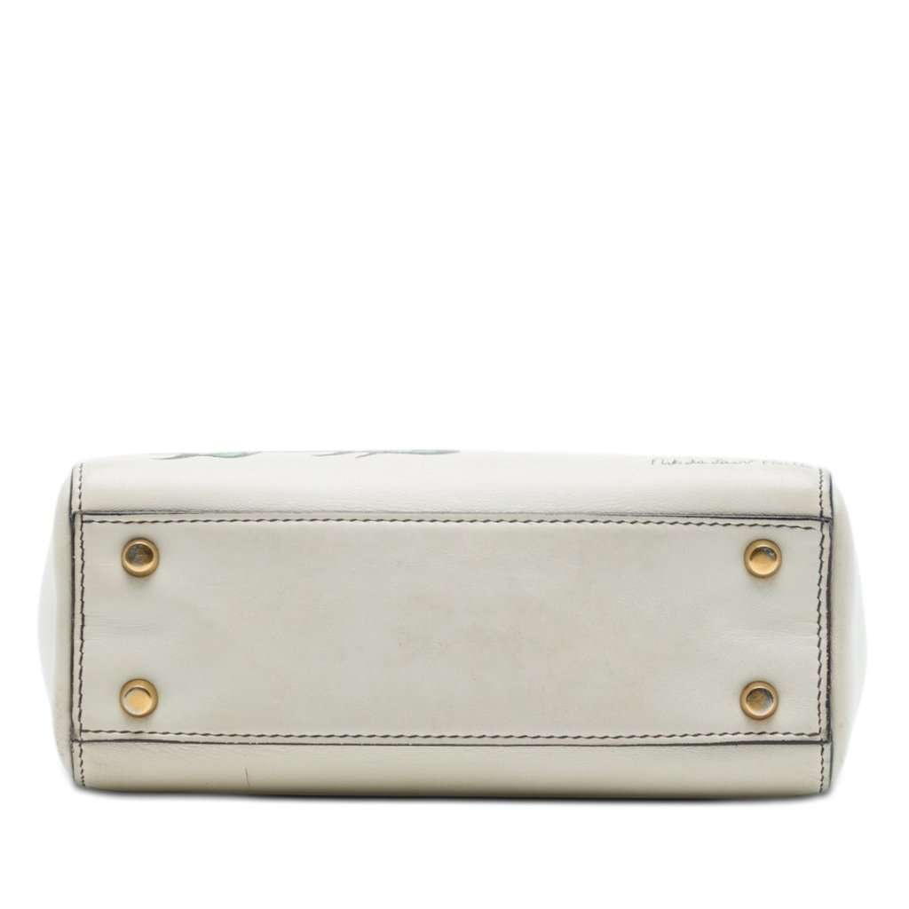 Dior Limited Edition Niki De Saint Phalle Mini Calfskin Dragon Lady Dior White Leather Very good condition - Inside View