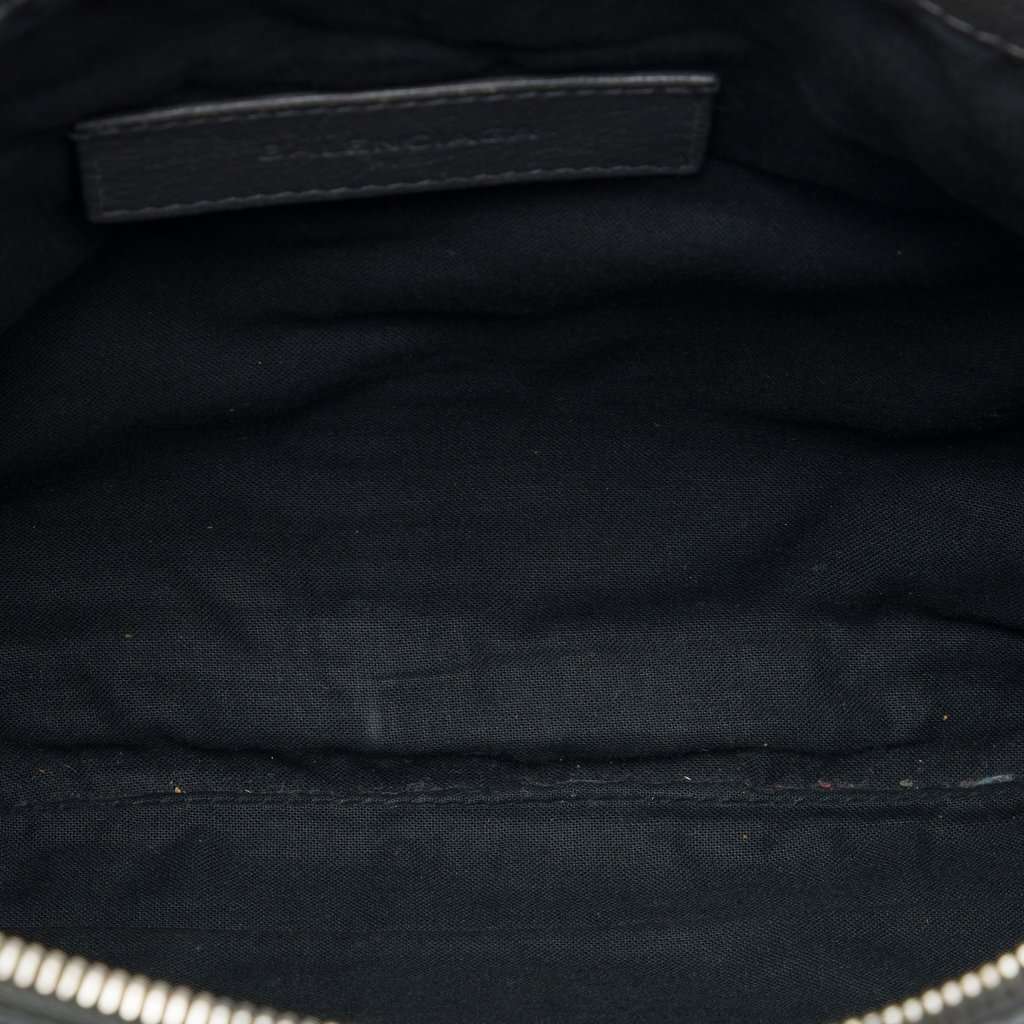 Balenciaga Lambskin Motocross Classic Clip Clutch M Black Leather Very good - Model View