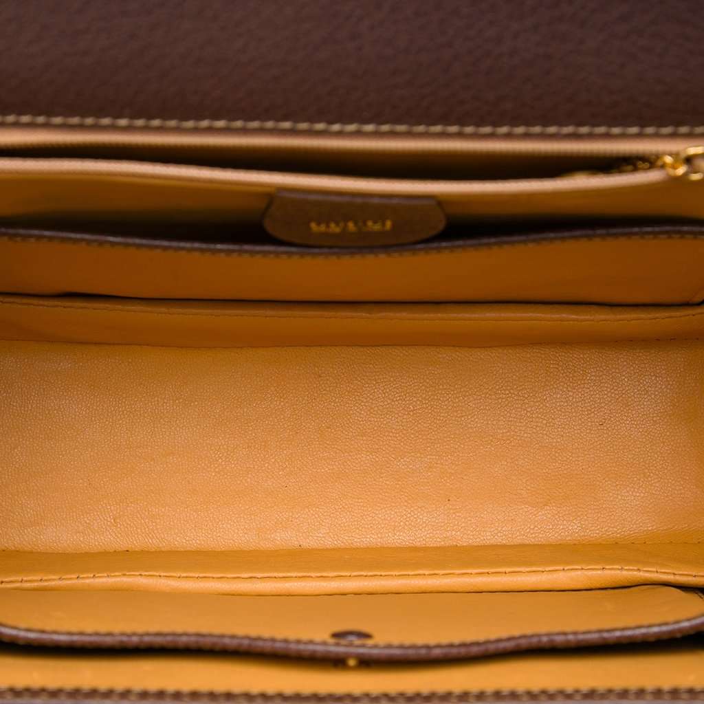 Gucci Grained Calfskin Bamboo Night Brown Leather Very good condition - Model View