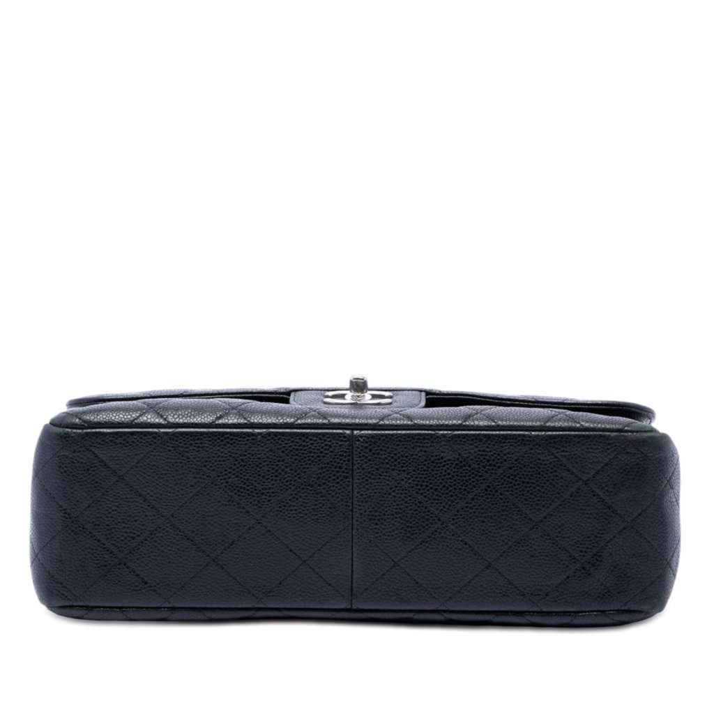 Chanel Jumbo Classic Caviar Double Flap Black Leather Very good condition - Inside View