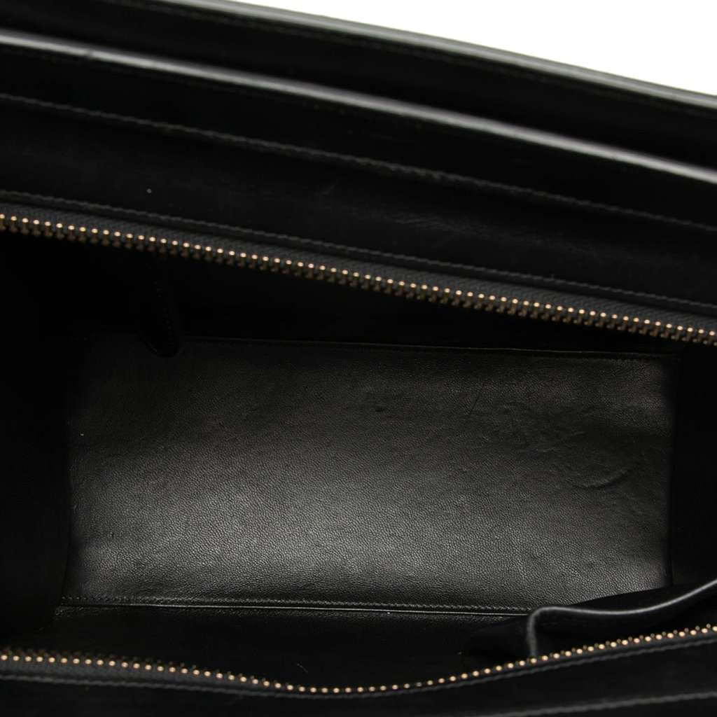 Celine Micro Tricolor Calfskin and Nubuck Luggage Tote Beige Leather Very good condition - Model View