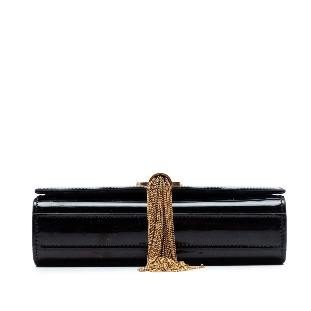 Saint Laurent Small Patent Classic Monogram Kate Tassel Crossbody Black Leather Very good - Inside View
