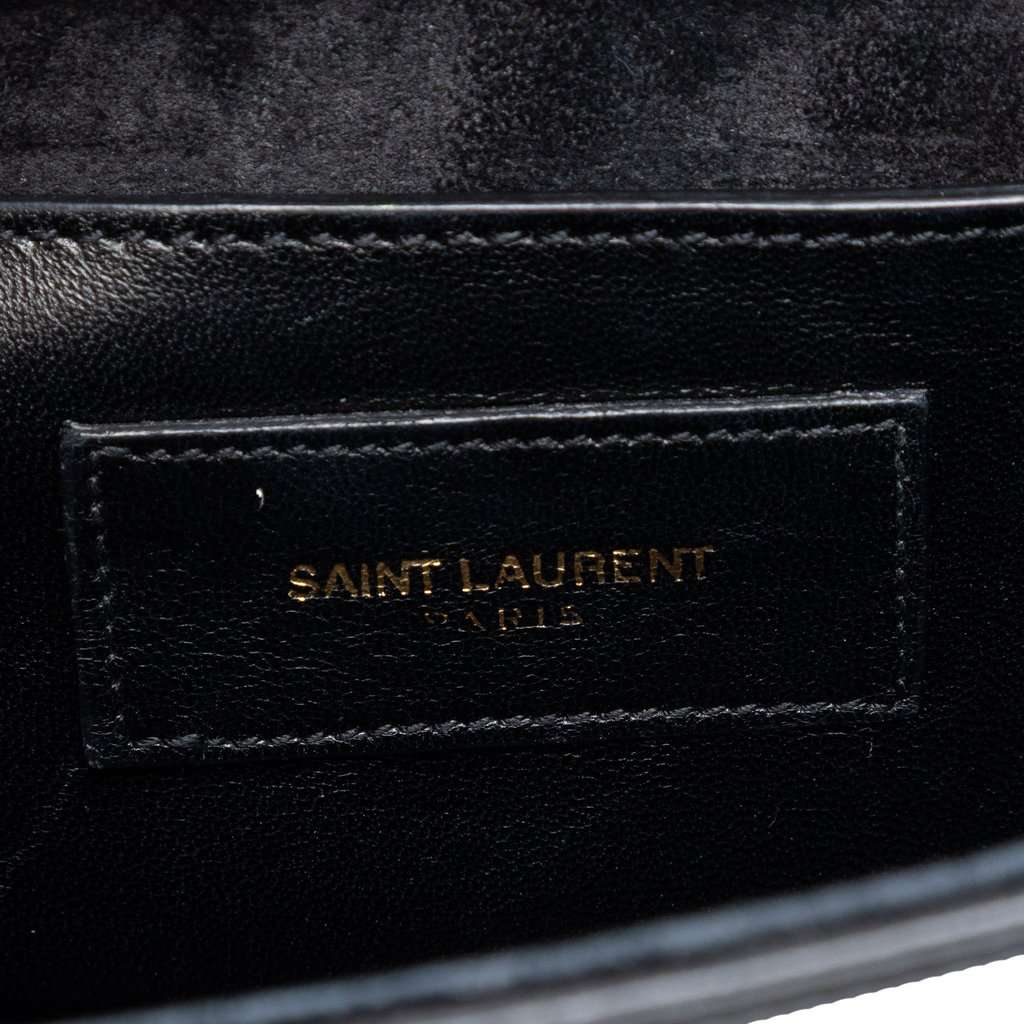 Saint Laurent Small Patent Classic Monogram Kate Tassel Crossbody Black Leather Very good - Box View