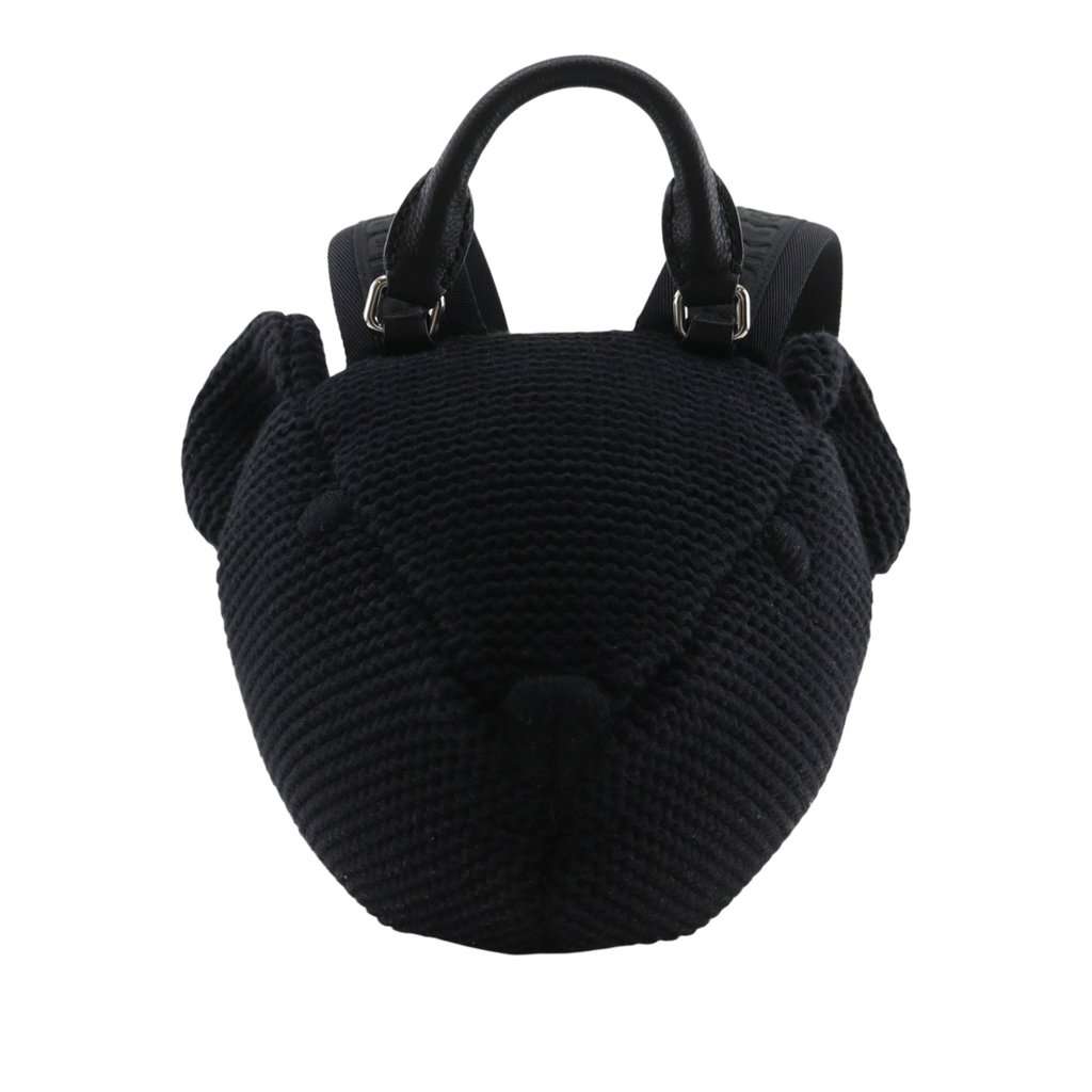 Burberry Thomas Bear Cotton Bear Backpack Black Very good condition - Front View