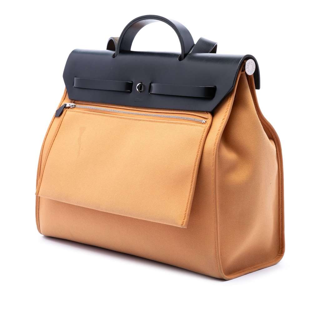 Hermès Toile Herbag Zip 39 Orange Very good condition - Back View