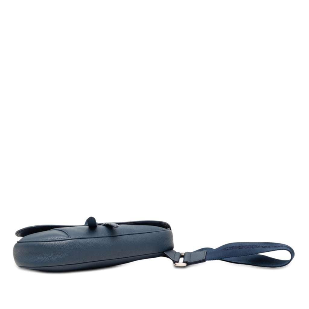 Dior Grained Calfskin Saddle Crossbody Blue Leather Very good - Inside View