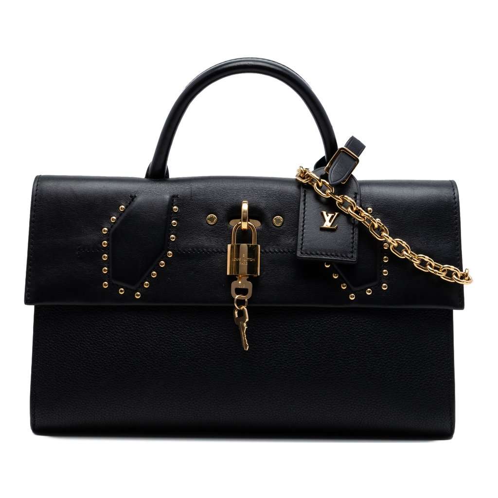 Louis Vuitton Taurillon City Steamer Pochette Black Leather Very good condition - Front View