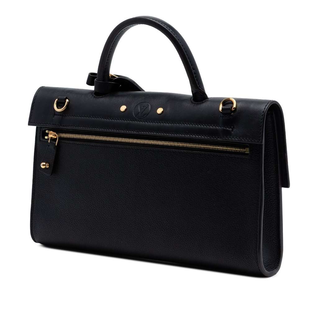 Louis Vuitton Taurillon City Steamer Pochette Black Leather Very good condition - Back View