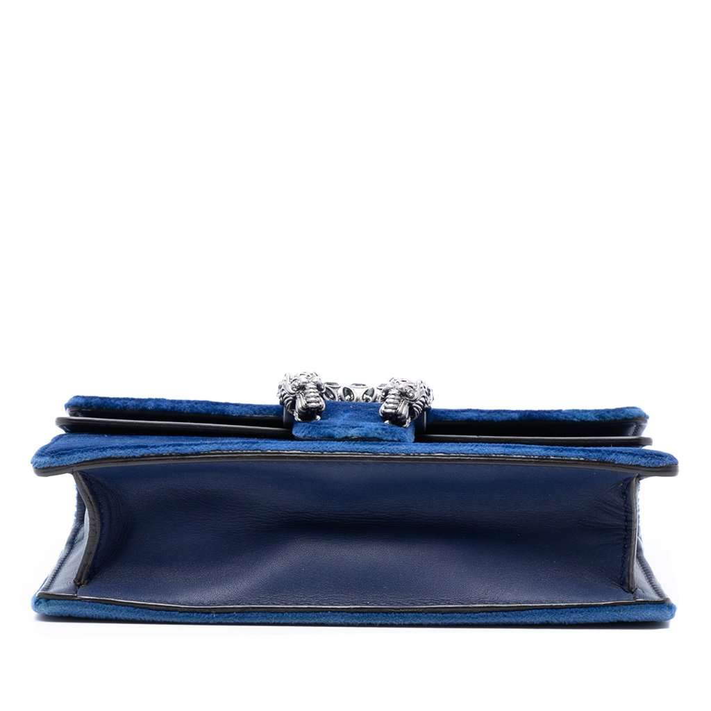 Gucci Mini Velvet Dionysus Crossbody Blue Very good condition - Inside View