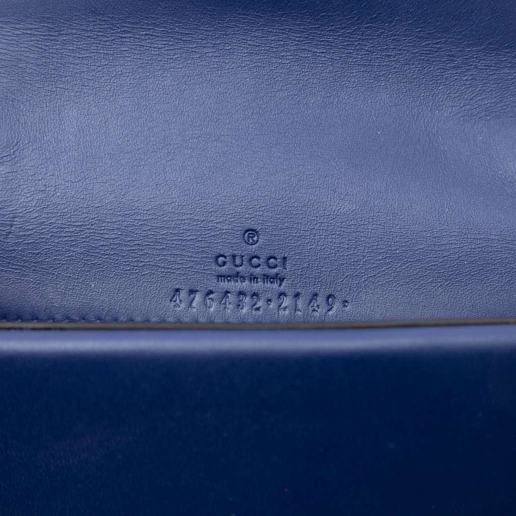 Gucci Mini Velvet Dionysus Crossbody Blue Very good condition - Box View
