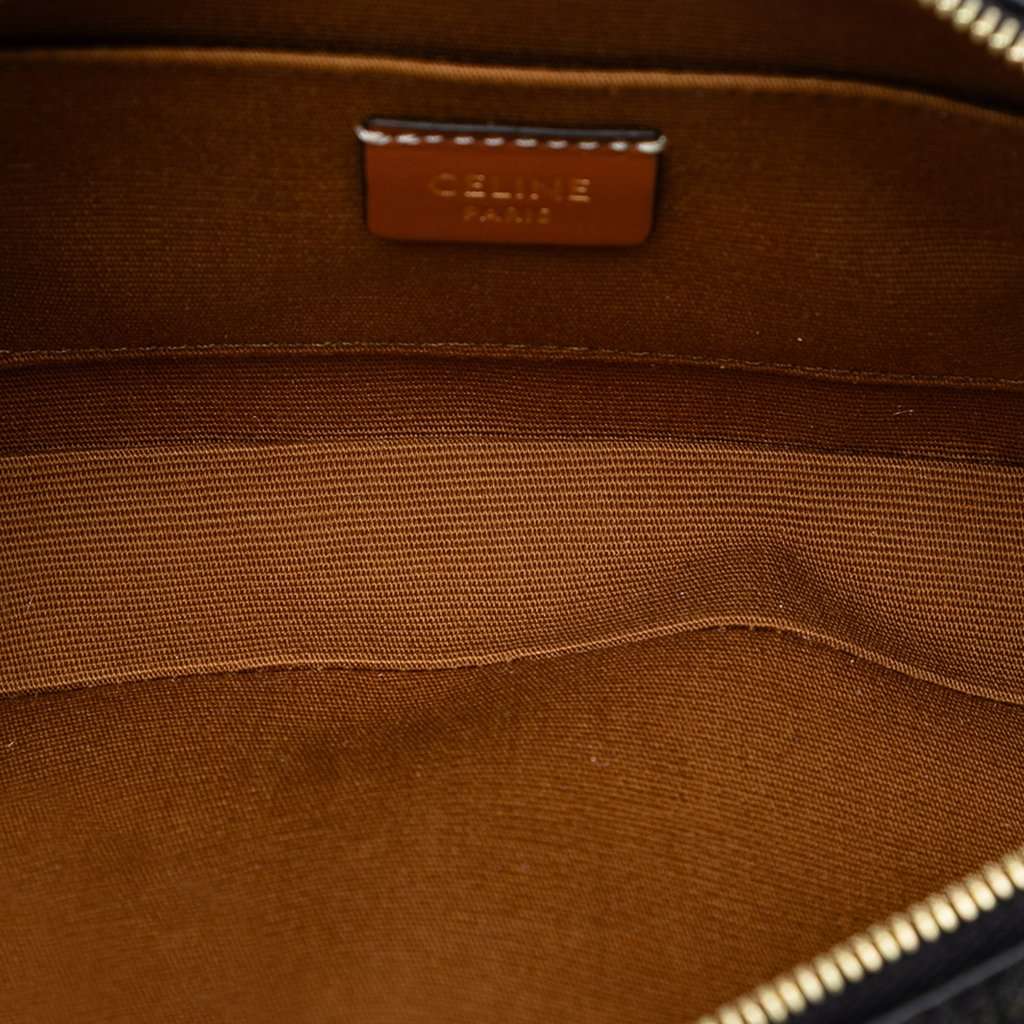 Celine Mini Triomphe Cuir Coated Canvas Camera Bag Brown Very good condition - Model View