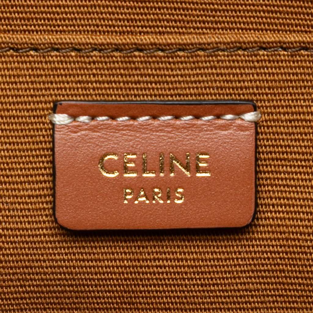Celine Mini Triomphe Cuir Coated Canvas Camera Bag Brown Very good condition - Box View