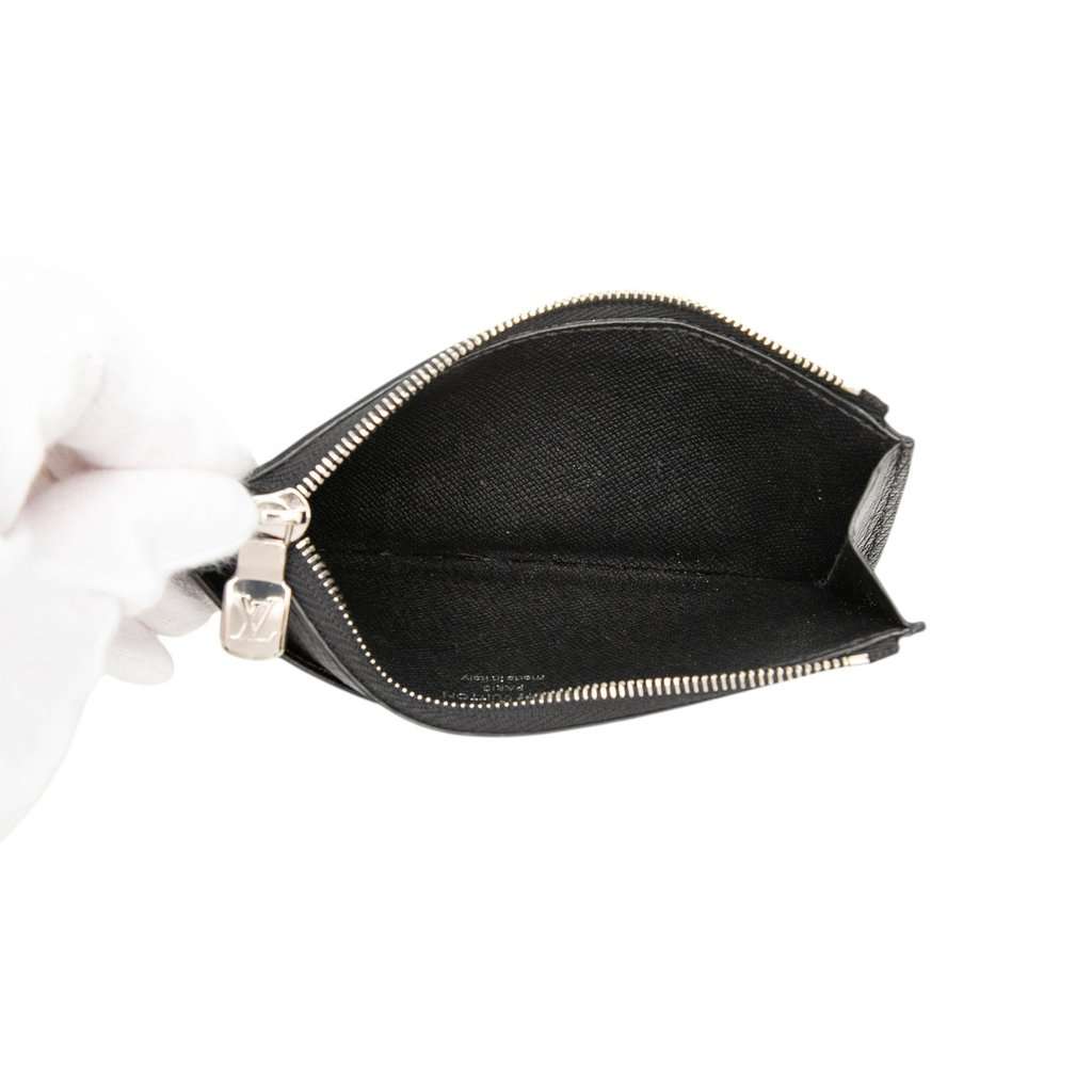 Louis Vuitton Monogram Eclipse Taigarama Coin Card Holder Black Very good condition - Model View
