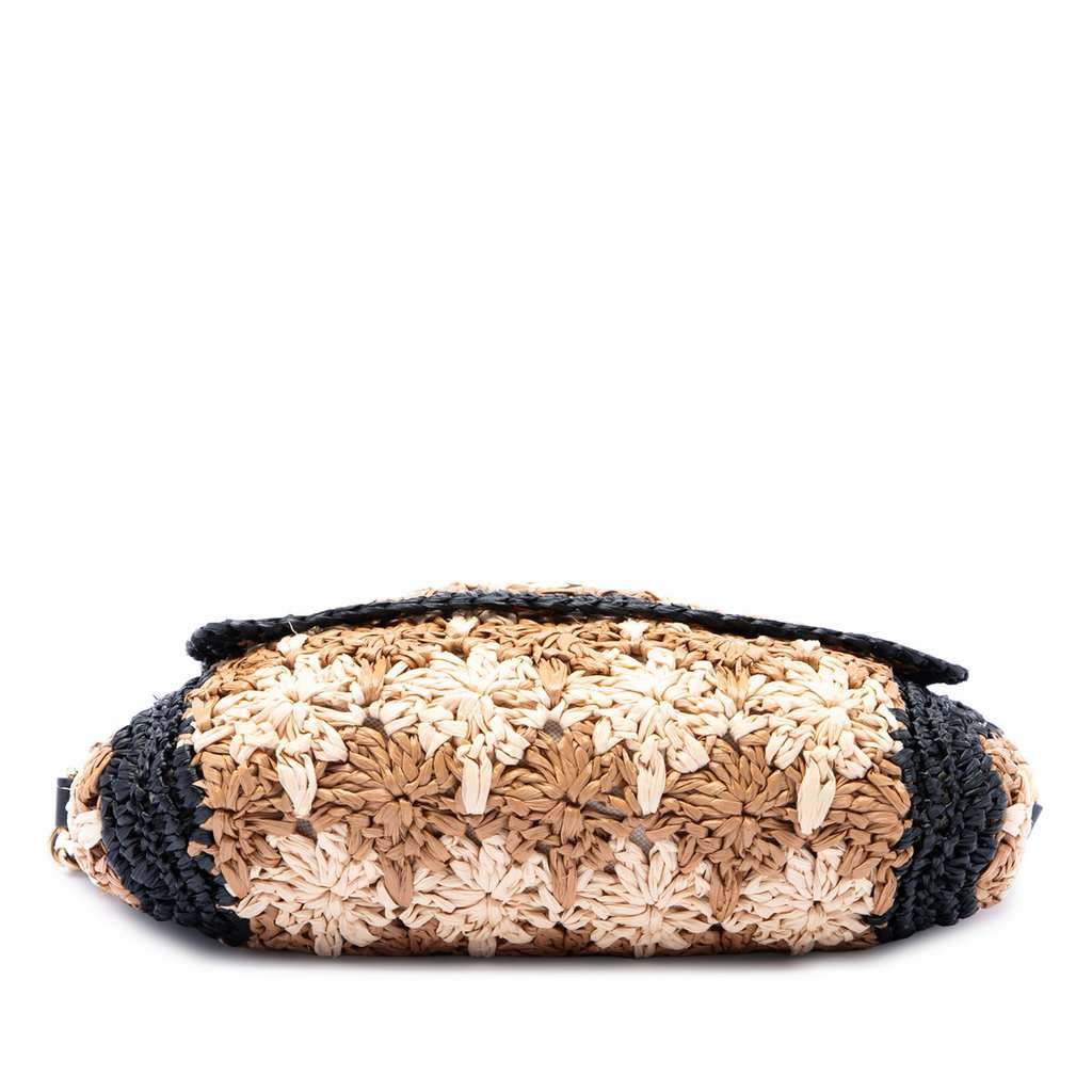 Gucci Small GG Marmont Raffia Crossbody Beige Very good - Inside View