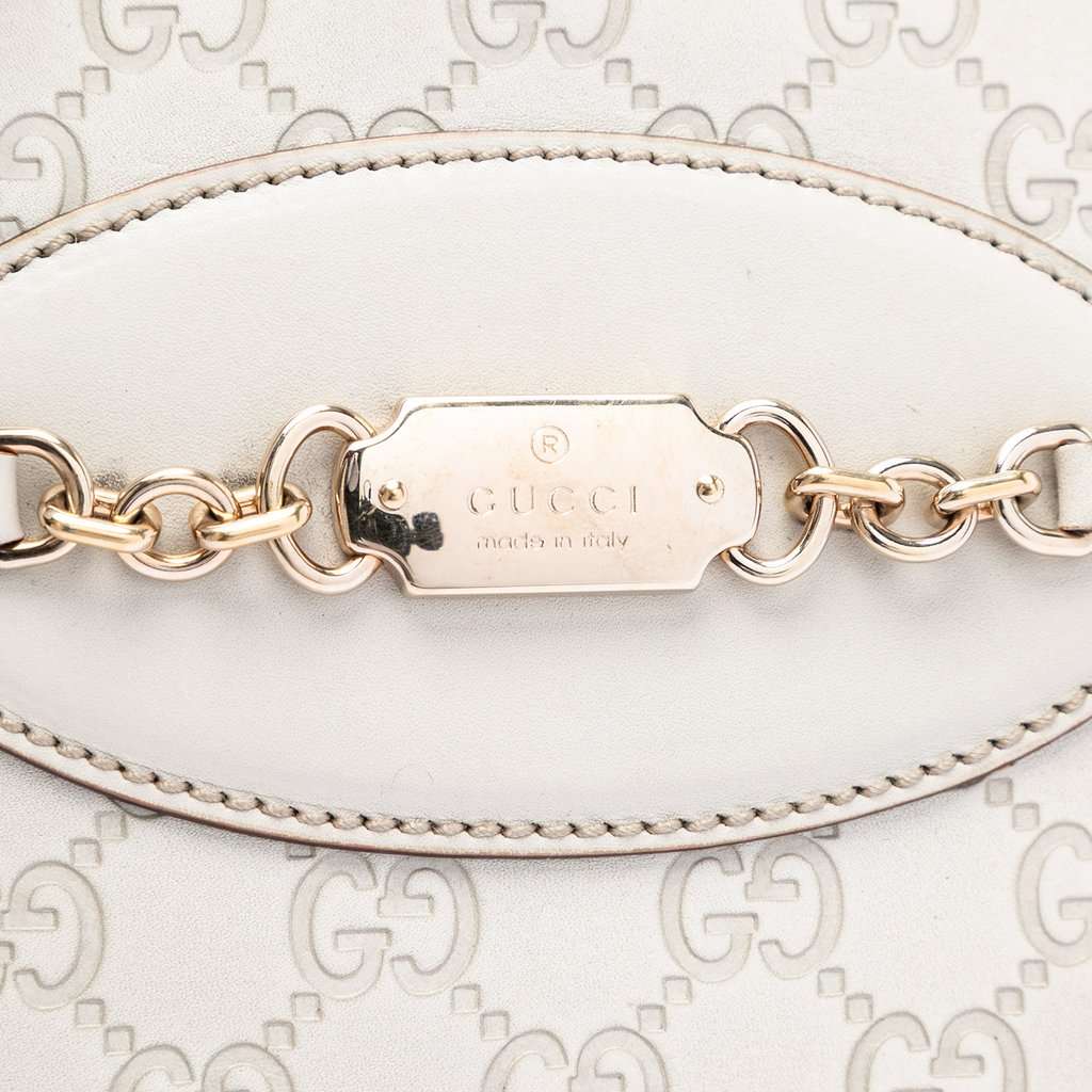 Gucci Mini Guccissima Punch Tote White Leather Very good condition - Box View
