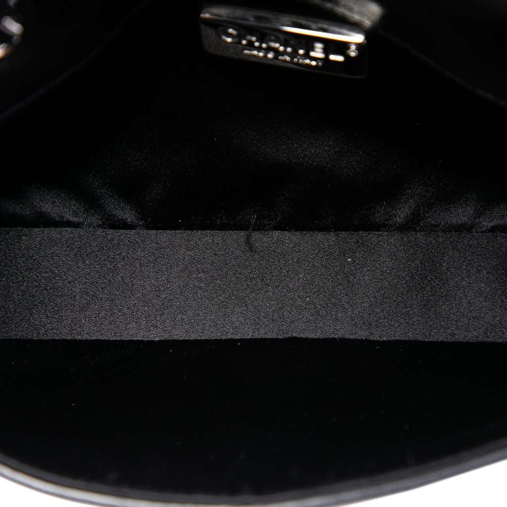 Chanel Mini CC Quilted Lambskin Beaded Full Flap Black Leather Very good - Model View