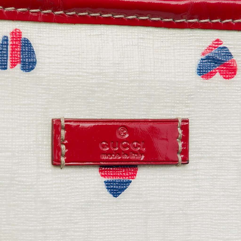Gucci Medium GG Supreme Hearts Joy Tote White Very good - Box View