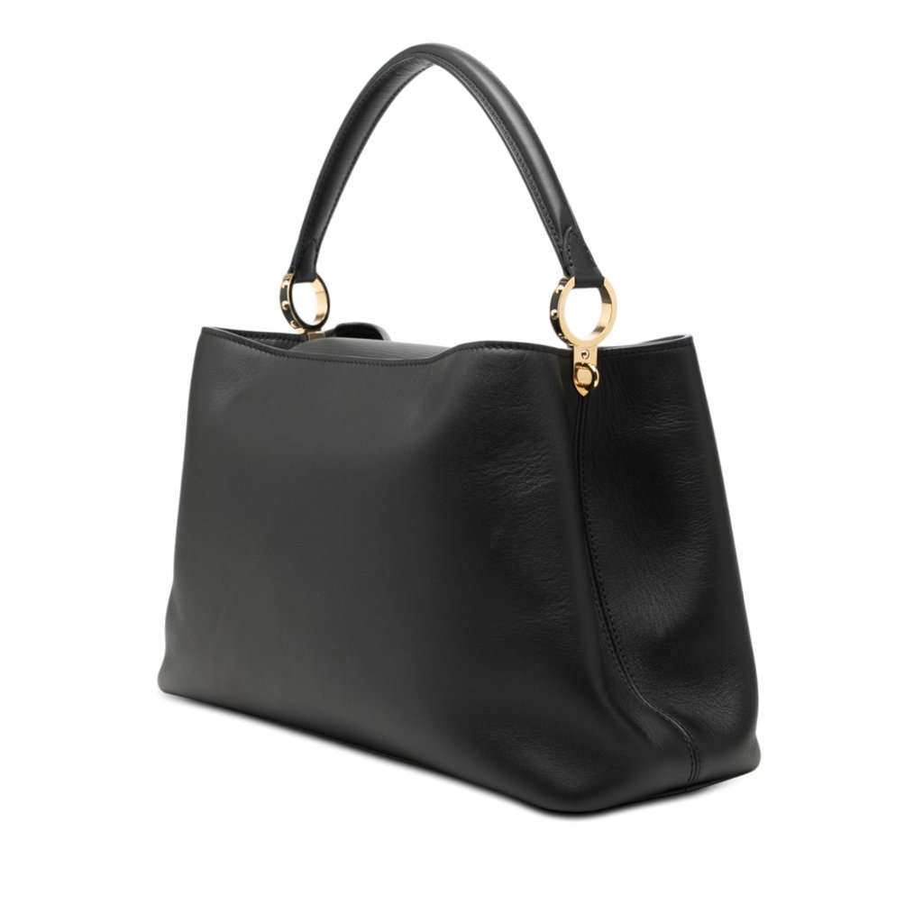 Louis Vuitton Smooth Taurillon Capucines Souple GM Black Leather Very good condition - Back View