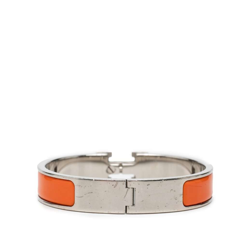 Hermès Narrow Enamel Clic H Bracelet PM Orange Very good - Inside View